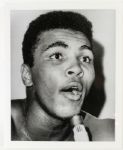 1960s depiction (modern print) Cassius Clay Heavyweight Boxing Champion 16x20 B&W Photo