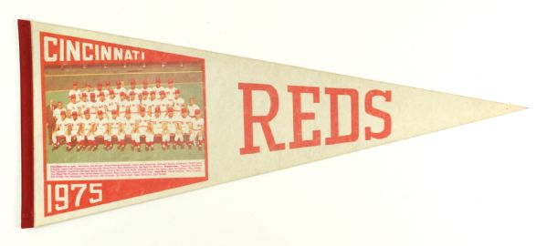 1975 Cincinnati Reds Printed Color 29” Team Pennant
