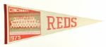 1975 Cincinnati Reds Printed Color 29” Team Pennant