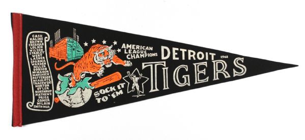 1968 Detroit Tigers American League Champions Sock It To ‘Em Multi Color Stadium & Scroll 29”