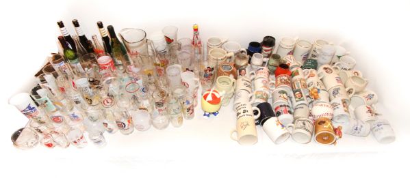 1970s to present (125+ items) Team Mugs, Glasses, snow globes, and tins