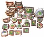 1990s (Lot of 65) Miniture Baseball Stadiums w/ Light Up Yankee Stadium.
