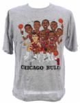 1990s Nutmeg Michael Jordan Chicago Bulls Complete Team Characters T-Shirt Sponsored by the Illinois State Lottery (2)