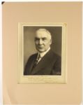 1921-23 Warren Harding 29th President of the United States Baker Art Gallery 11”x14” Sepia Photo w/ Original Mat (JSA)