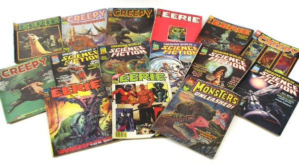 1970s Creepy (4) Eerie (5) Monsters Unleashed (1) Unknown Worlds of Science Fiction (5) Magazine Lot