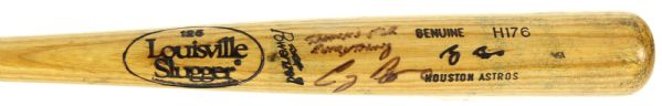 1991-97 Craig Biggio Houston Astros Signed Louisville Slugger Professional Model Game Used Bat (MEARS A8) *JSA*