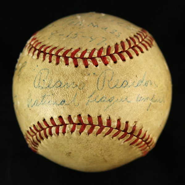 1947 (August 15th) Braves Field Game Used Official National League Ford Frick Baseball “Boston Braves 8 vs. New York Giants 7”