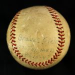 1947 (August 15th) Braves Field Game Used Official National League Ford Frick Baseball “Boston Braves 8 vs. New York Giants 7”