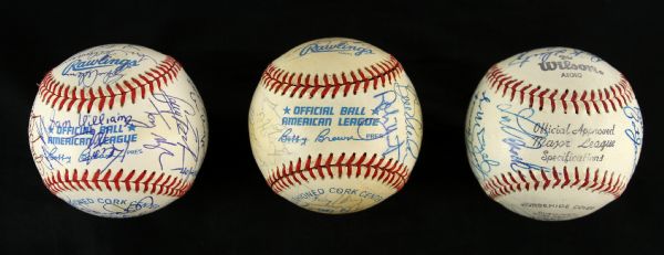 1980 1987 1994 Milwaukee Baseball Related Charity Team Signed Baseball (Lot of 3) JSA