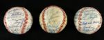 1980 1987 1994 Milwaukee Baseball Related Charity Team Signed Baseball (Lot of 3) JSA