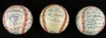 1980 1987 1994 Milwaukee Baseball Related Charity Team Signed Baseball (Lot of 3) JSA