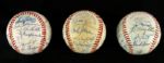 1980 1987 1994 Milwaukee Baseball Related Charity Team Signed Baseball (Lot of 3) JSA