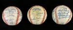 1980 1987 1994 Milwaukee Baseball Related Charity Team Signed Baseball (Lot of 3) JSA
