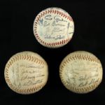 1953-60s Milwaukee Braves Facsimile Signature Souvenir Baseballs (Lot of 4)