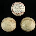 1953-60s Milwaukee Braves Facsimile Signature Souvenir Baseballs (Lot of 4)