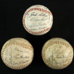 1953-60s Milwaukee Braves Facsimile Signature Souvenir Baseballs (Lot of 4)