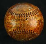 1928 New York Yankees OAL Ban Johnson Team Signed Baseball – 27 signatures including Babe Ruth, Lou Gehrig, Tony Lazzeri, Waite Hoyt, Leo Durocher, and Miller Huggins (PSA/DNA Full Letter)