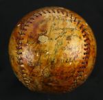 1928 New York Yankees OAL Ban Johnson Team Signed Baseball – 27 signatures including Babe Ruth, Lou Gehrig, Tony Lazzeri, Waite Hoyt, Leo Durocher, and Miller Huggins (PSA/DNA Full Letter)