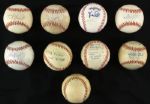 1990-Present Autographed Game Used Baseball Collection Greg Maddux GU, Robin Yount Signed, & More(Lot of 9) (JSA)