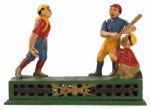 1888 Hometown Battery Mechanical Bank John Wright Faithful Reproduction