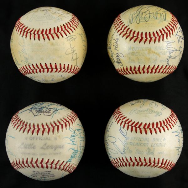 1979-91 Milwaukee Brewers OAL Team Signed Baseball Collection (Lot of 4)(JSA)