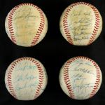 1979-91 Milwaukee Brewers OAL Team Signed Baseball Collection (Lot of 4)(JSA)