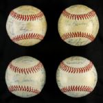 1979-91 Milwaukee Brewers OAL Team Signed Baseball Collection (Lot of 4)(JSA)