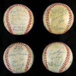 1979-91 Milwaukee Brewers OAL Team Signed Baseball Collection (Lot of 4)(JSA)