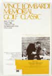 1971 Extremely Rare Inaugural Miller Brewing Vince Lombardi Memorial Golf Classic 12”19” Easel Back Original Store Display