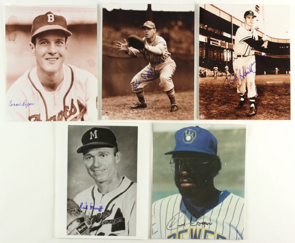 1990s Baseball Stars Signed 8x10 Photo Collection (5) JSA