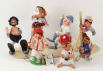 1992-2006 Annalee Mobilitee Dolls: Pitcher, batter, umpire (Lot of 7)