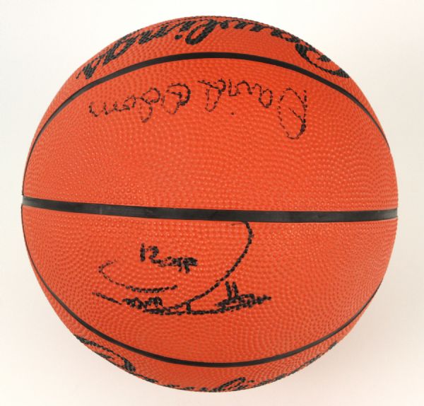 1993-97 Tim Duncan Dave Odom Wake Forest Demon Deacons Signed Basketball (JSA)