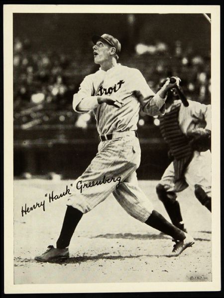 1930s Hank Greenberg 8x10 B&W Glossy Paper Stock Photo