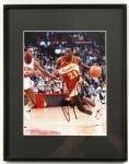 1980s Dominique Wilkins Atlanta Hawks Signed 12" x 15" Framed Photo (JSA)