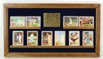 1991 Babe Ruth New York Yankees Topps Limited Edition Commemorative Ceramic Card Collection - Lot of 10 w/ Display Board