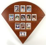1993 Nolan Ryan Mets Angels Astros Rangers Limited Edition Hamilton Collection Ceramic Card Collection - Lot of 12 w/ Display Board
