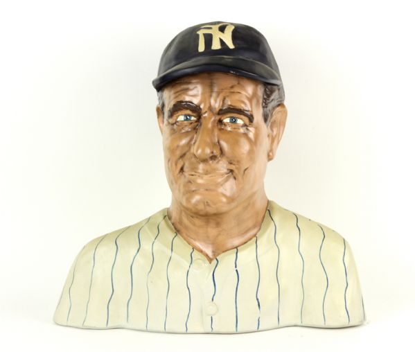 1970s Rare Lou Gehrig New York Yankees 18" Ceramic Bust "Possible One of a Kind"