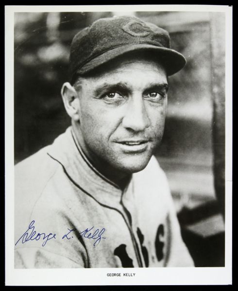 1970s George "High Pockets" Kelly New York Giants Chicago Cubs Signed 8" x 10" Photo (JSA)