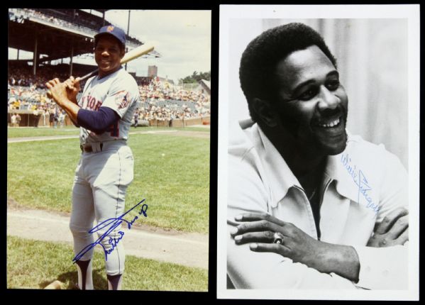 1970s Willie Mays Willie Stargell New York Mets Pittsburgh Pirates Signed 5" x 7" Photos - Lot of 2 (JSA)