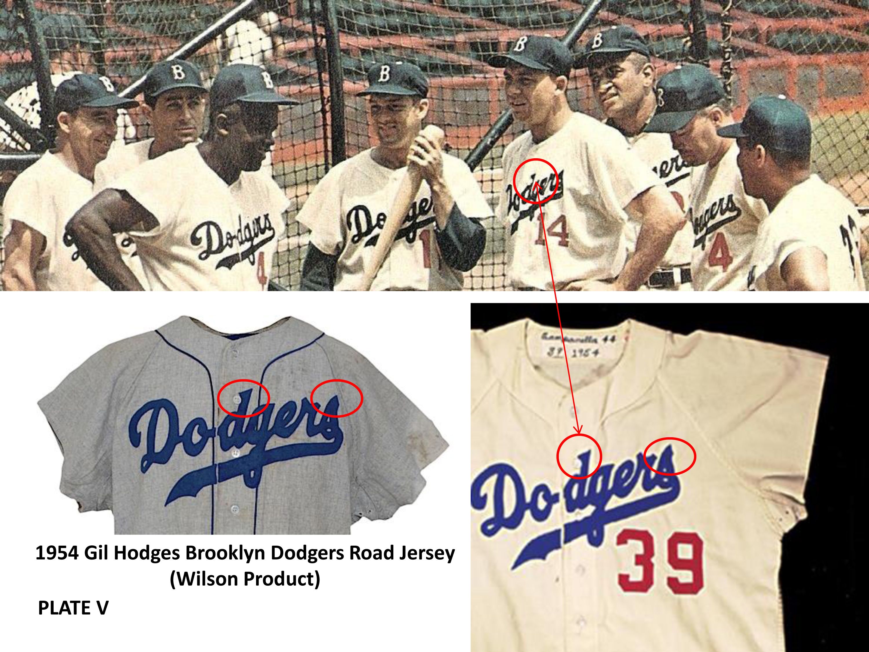 1955 Brooklyn Dodgers Game Issued Jersey. Baseball Collectibles