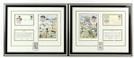 1970's-90's Baseball Framed Memorabilia Collection - Lot of 16 w/ Babe Ruth, Lou Gehrig & More