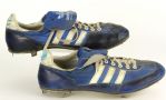 1980s Milwaukee Brewers Adidas Blue & White Game Worn Baseball Cleats - Unknown Player