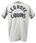 1940s-50s Leo Hoye Liquors Game Worn Flannel Baseball Jersey