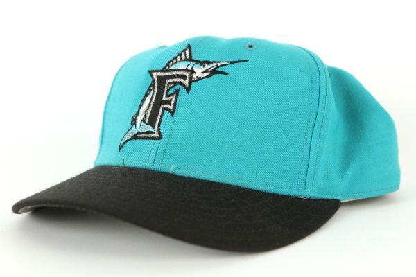 1994-96 Bryan Harvey/Luis Castillo Florida Marlins Game Worn Cap (MEARS LOA)