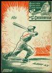 1947 Albany Senators Hartford Chiefs Eastern League Program and Scorecard (Unscored)