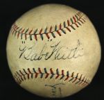 1927-31 Babe Ruth New York Yankees Clubhouse Signed OAL Barnard Baseball (MEARS LOA/JSA) 