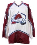 1997-98 Francois Leroux Colorado Avalanche Game Worn Home Jersey (MEARS LOA)