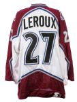 1997-98 Francois Leroux Colorado Avalanche Game Worn Home Jersey (MEARS LOA)
