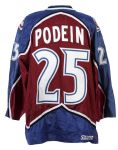 1998-2002 Shjon Podein Colorado Avalanche Game Worn Road Jersey (MEARS LOA)