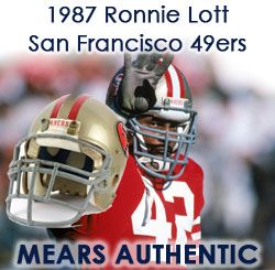 1987 Rock Solid Ronnie Lott San Francisco 49ers Game Worn Helmet (MEARS LOA)